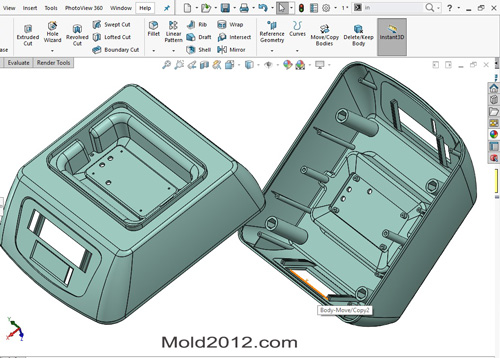فیلم آموزش طراحی قالب تزریق پلاستیک solidworks